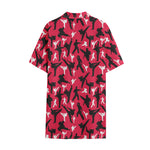 Karate Pattern Print Cotton Hawaiian Shirt