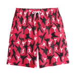 Karate Pattern Print Cotton Shorts