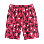 Karate Pattern Print Cotton Shorts