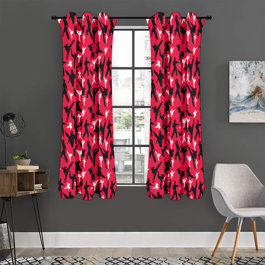Karate Pattern Print Curtain