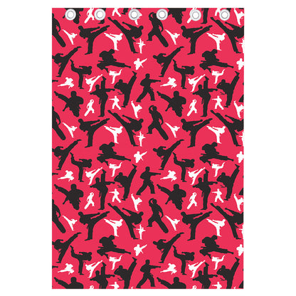 Karate Pattern Print Curtain