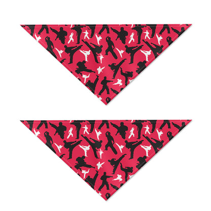 Karate Pattern Print Dog Bandana