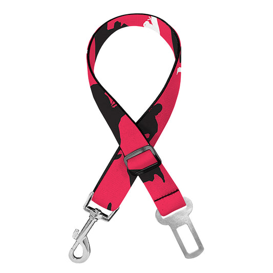 Karate Pattern Print Dog Seat Belt