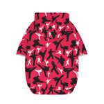 Karate Pattern Print Dog Zip Up Hoodie