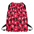 Karate Pattern Print Drawstring Backpack