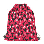 Karate Pattern Print Drawstring Bag