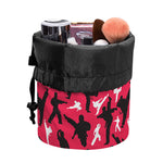 Karate Pattern Print Drawstring Makeup Bag
