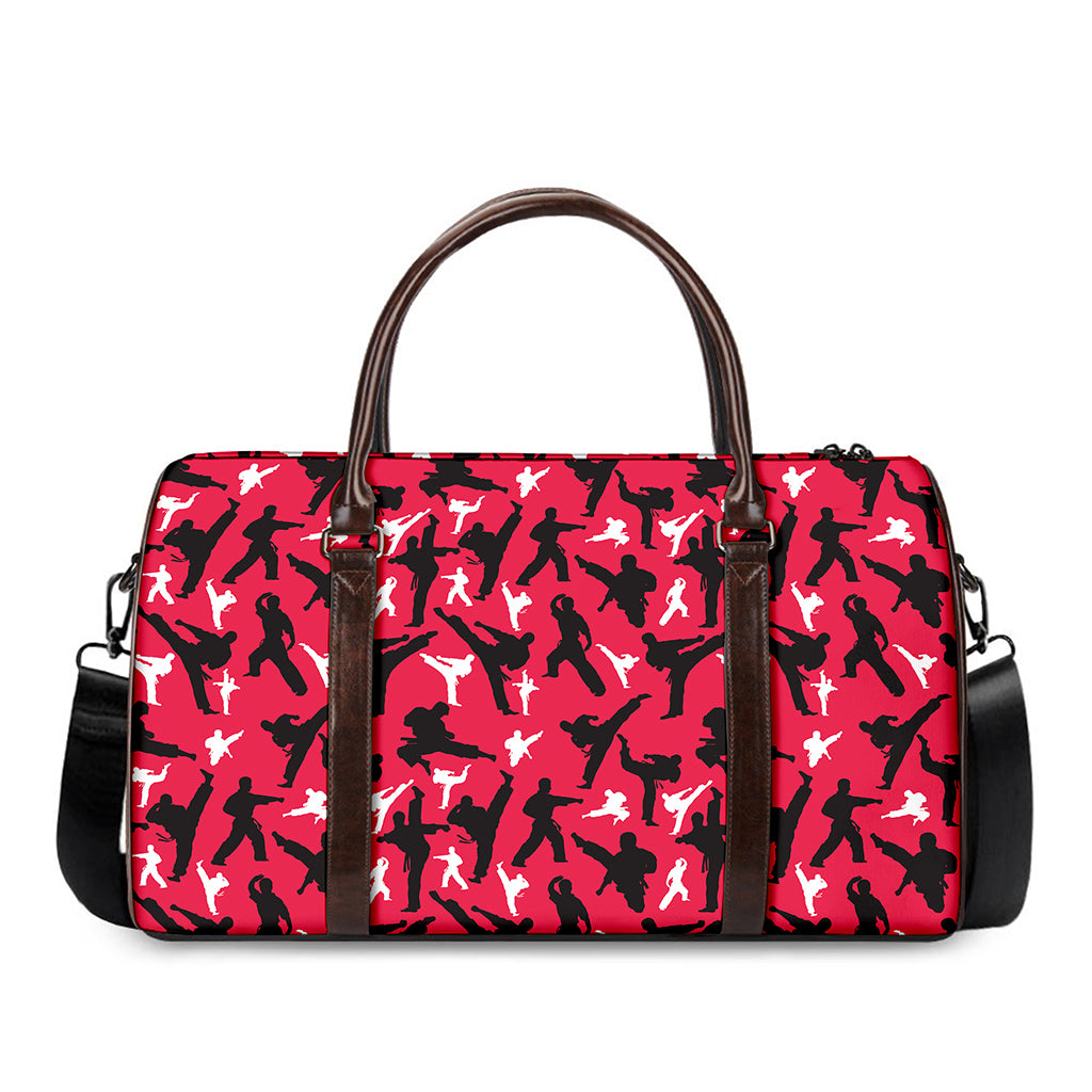 Karate Pattern Print Duffle Bag