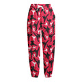 Karate Pattern Print Fleece Lined Knit Pants