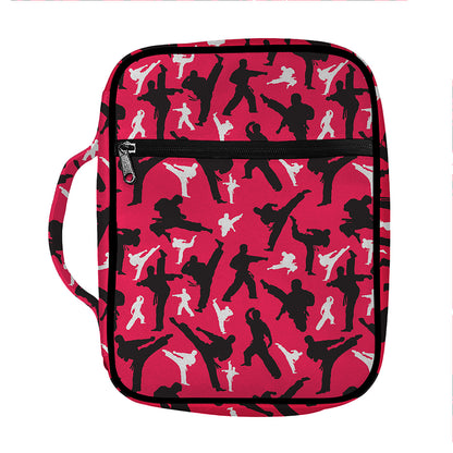 Karate Pattern Print Front Pocket Bible Bag
