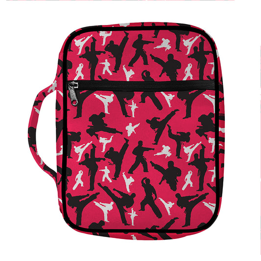 Karate Pattern Print Front Pocket Bible Bag