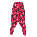 Karate Pattern Print Hammer Pants