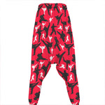Karate Pattern Print Hammer Pants