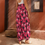 Karate Pattern Print Harem Pants
