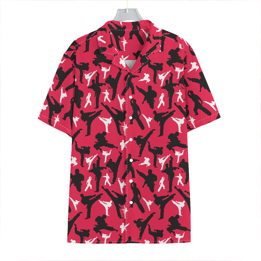 Karate Pattern Print Hawaiian Shirt