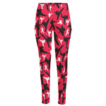Karate Pattern Print High-Waisted Pocket Leggings