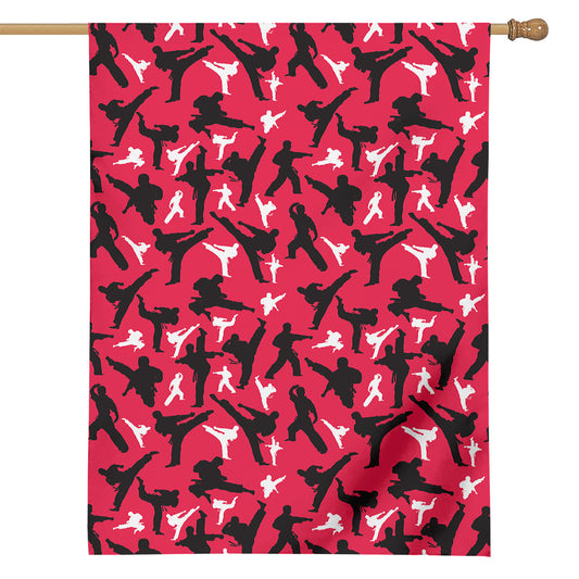 Karate Pattern Print House Flag