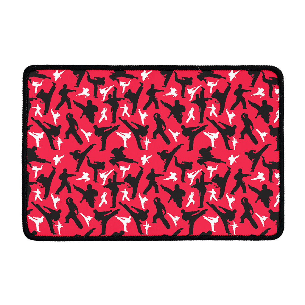 Karate Pattern Print Kitchen Mat