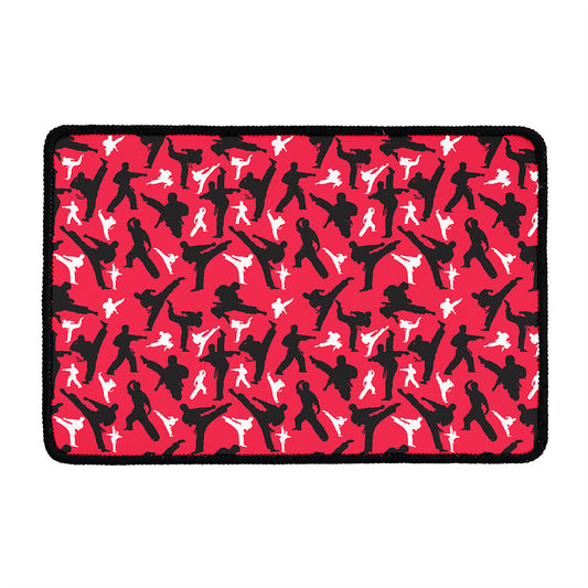 Karate Pattern Print Kitchen Mat
