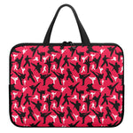 Karate Pattern Print Laptop Sleeve With Handle