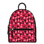 Karate Pattern Print Leather Backpack