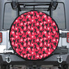 Karate Pattern Print Leather Spare Tire Cover