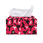 Karate Pattern Print Leather Tissue Box Cover