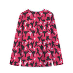Karate Pattern Print Long Sleeve Short Coat