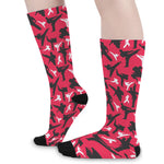 Karate Pattern Print Long Socks