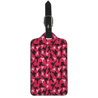 Karate Pattern Print Luggage Tag