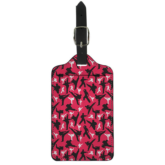 Karate Pattern Print Luggage Tag