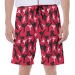 Karate Pattern Print Men's Beach Shorts