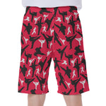 Karate Pattern Print Men's Beach Shorts