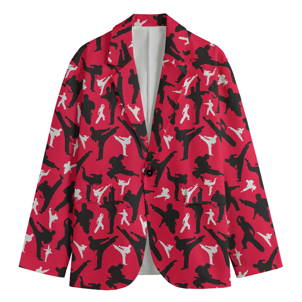 Karate Pattern Print Men's Blazer