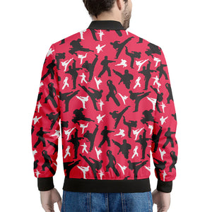 Karate Pattern Print Men's Bomber Jacket