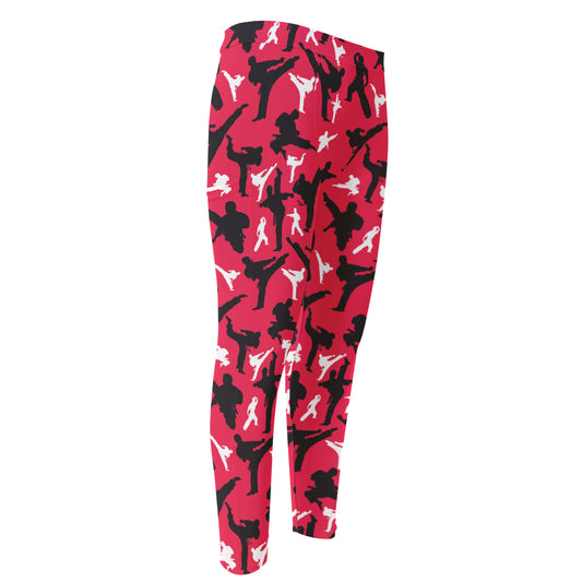 Karate Pattern Print Men's Compression Pants