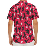 Karate Pattern Print Men's Deep V-Neck Shirt