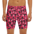 Karate Pattern Print Men's Long Boxer Briefs