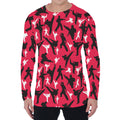 Karate Pattern Print Men's Long Sleeve T-Shirt