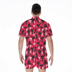 Karate Pattern Print Men's Rompers