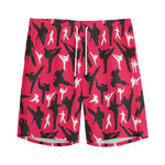 Karate Pattern Print Men's Sports Shorts