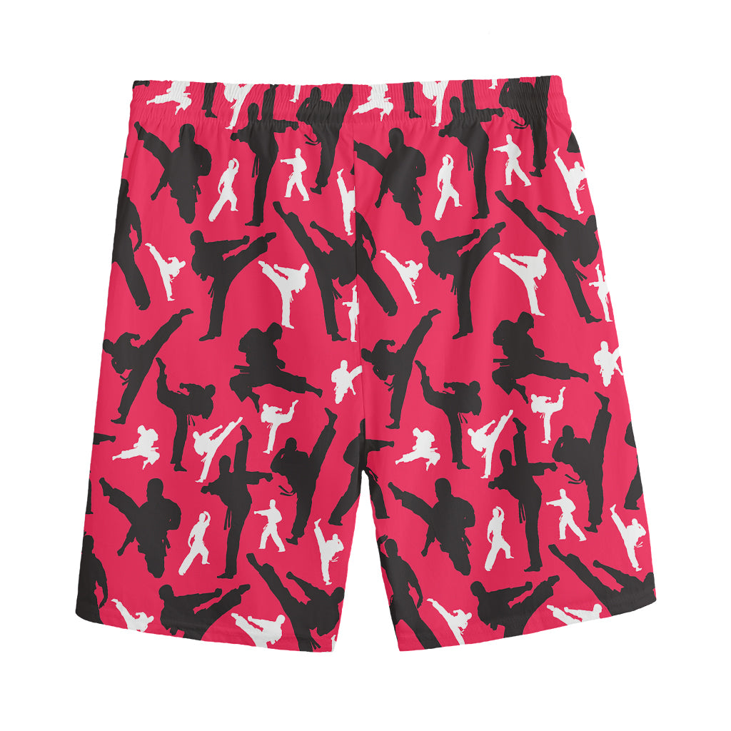 Karate Pattern Print Men's Sports Shorts