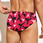 Karate Pattern Print Men's Swim Briefs