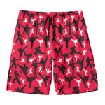 Karate Pattern Print Men's Swim Trunks
