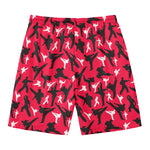 Karate Pattern Print Men's Swim Trunks