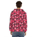 Karate Pattern Print Men's Velvet Pullover Hoodie
