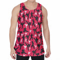 Karate Pattern Print Men's Velvet Tank Top