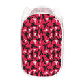 Karate Pattern Print Mesh Laundry Hamper