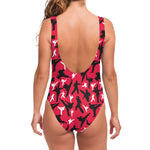 Karate Pattern Print One Piece Swimsuit