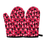 Karate Pattern Print Oven Mitts